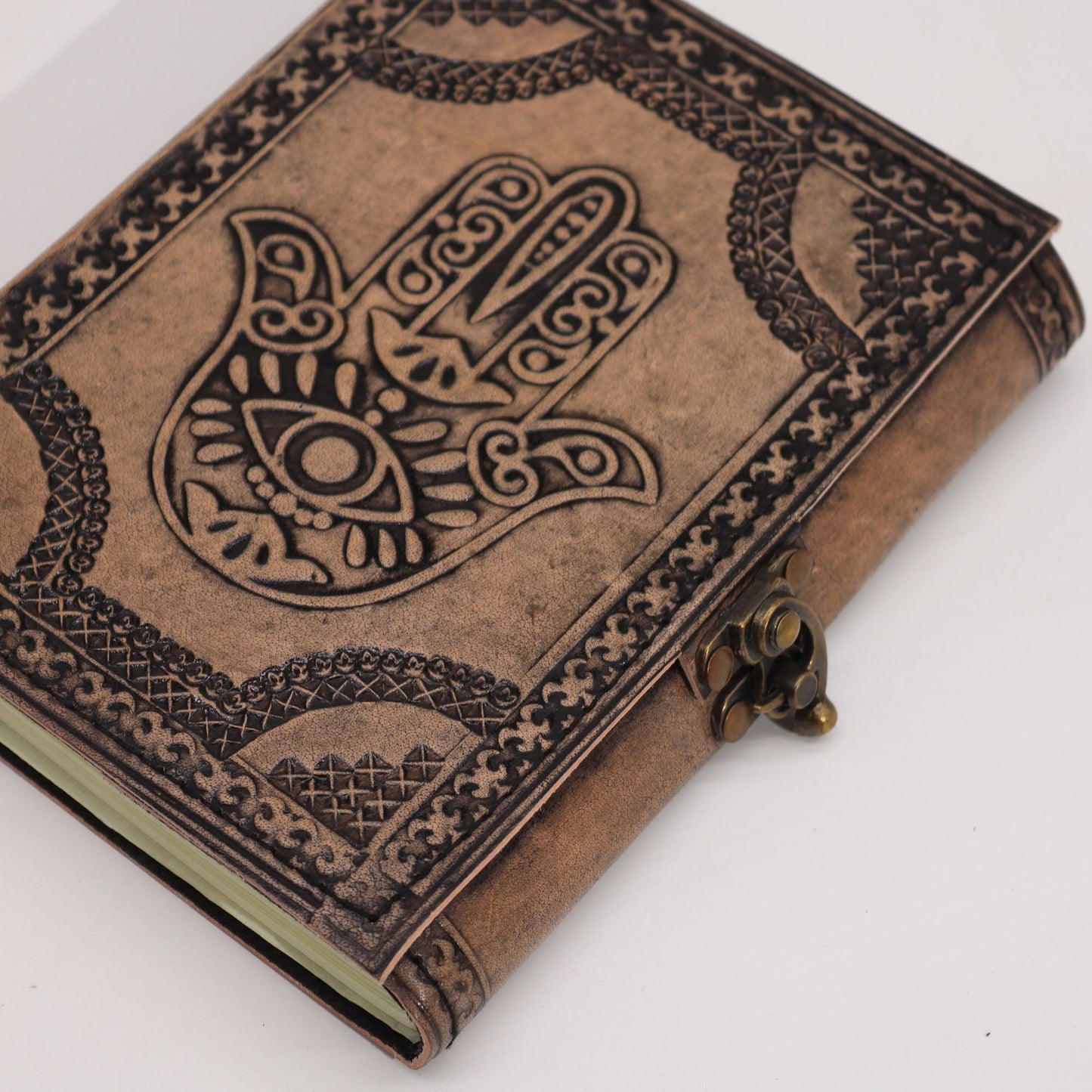 Hamsa - Esoterický notebook - Antique Grey - 200 stran Stich Edge - 17,5x12,5x3cm